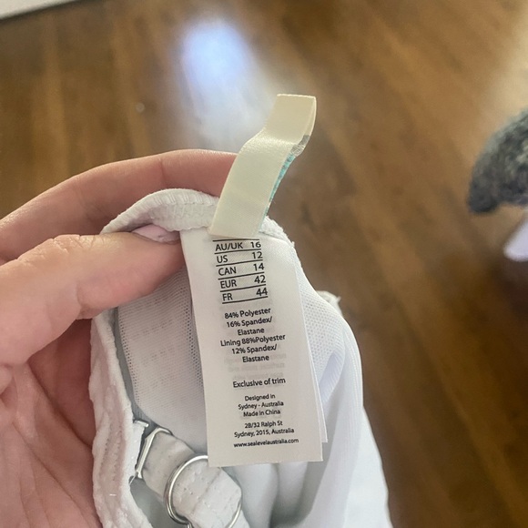 Sea Level White Textured One Piece Suit - Picture 4 of 4